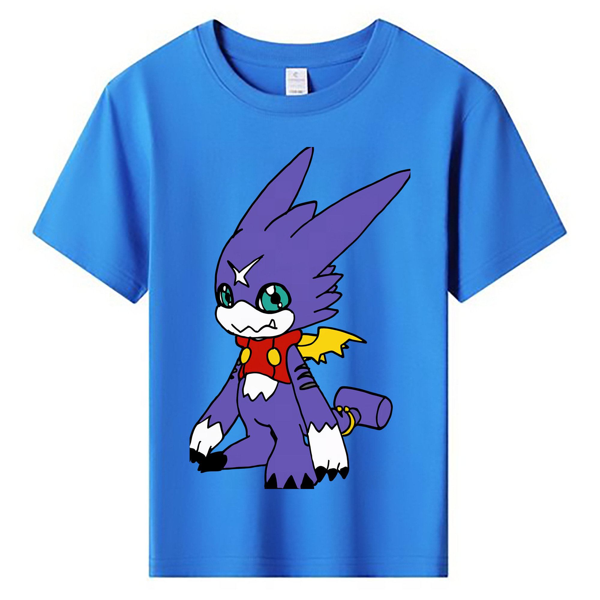 （画像用） Digimon デジタルモンスター/デジモン 綿100％キッズTシャツ（フロントプリント）